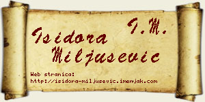 Isidora Miljušević vizit kartica